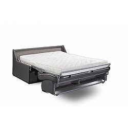 Inside 75 Canapé convertible MONACO matelas mémory 20cm express lattes 140cm microfibre graphite pas cher