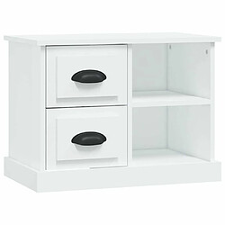 Maison Chic Table de chevet,Table de nuit,Table d'appoint pour salon blanc 60x35,5x45 cm -MN51586