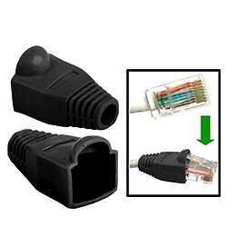 Wewoo Noir pour RJ45, 500 pcs câble réseau couvre-bouchon