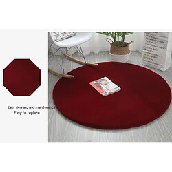 LUUCOZK Tapis à poils longs doux et moelleux pour chambre à coucher et salonChambre-08-100 cm circulaire pas cher