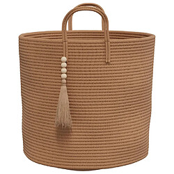 Acheter vidaXL Panier de rangement marron Ø40x35 cm coton