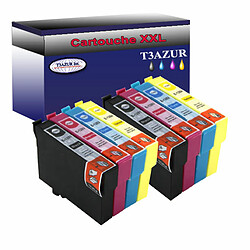 T3Azur 8x Epson T128-Compatible Lot de 8 Cartouches Compatiblespour Epson Stylus SX440W, SX445W - T3AZUR