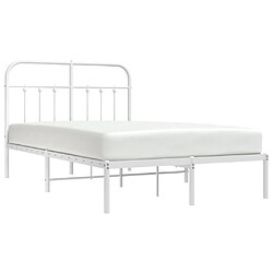 Avis Maison Chic Lit adulte - Cadre de lit métal avec tête de lit pour chambre blanc 120x200 cm -MN15726