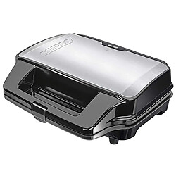 Appareil à Sandwich maker 3 en 1, Plaques Interchangeables, Gaufrier, Grille, 900, Noir/Argent, MPM, MOP-23M