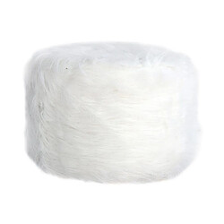 Pouf rond rembourré doux recouvrant une petite chaise blanche - 33cm