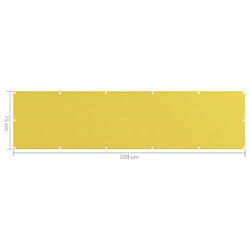 Acheter vidaXL Écran de balcon Jaune 75x300 cm PEHD