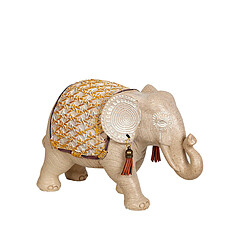 Figurine Décorative Romimex Beige Naturel Polyrésine Eléphant 