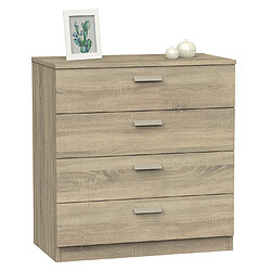 Pegane Commode Meuble de rangement coloris Cambrian - Hauteur 78 x Longueur 74 x Profondeur 40 cm 