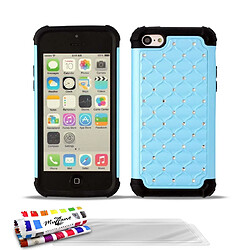 Muzzano Coque rigide Bleu lagon + 3 Films ""Le Glams"" APPLE IPHONE 5C Coque Rigide Ultra-Slim ""Le Glams"" Premium Bleu lagon pour APPLE IPHONE 5C + 3 Films de protection ?cran