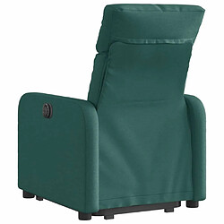 Acheter Maison Chic Fauteuil Relax pour salon, Fauteuil inclinable électrique vert foncé tissu -GKD83973