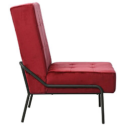 Avis Maison Chic Chaise de relaxation | Fauteuil relax 65x79x87 cm Rouge bordeaux Velours -GKD24151