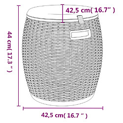 vidaXL Boîte de rangement de jardin 4 en 1 noir polypropylène pas cher