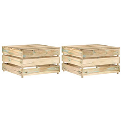 vidaXL Tables palette de jardin 2 pcs Bois de pin imprégné 