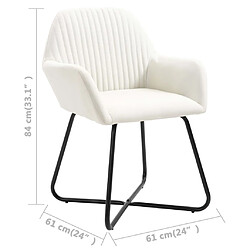 vidaXL Chaises à manger lot de 4 crème tissu pas cher