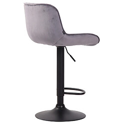 Non Lot de 2 tabourets de bar Lentini velours noir pas cher