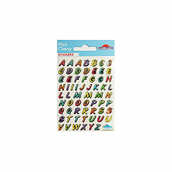 Youdoit 63 Autocollants - Alphabet Multicolore - Brillant - 1,8 cm