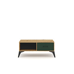 Vivaldi Table Basse LUGO LU08 2S Chene Artisan/Vert 