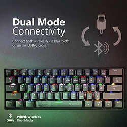 Avis Vertux Vertupro-80 Clavier gaming sans fil dual, mécanique TKL 80%, switch bleu, 100 anti-ghosting