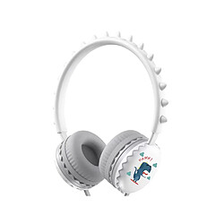 Eko Casque Audio Filaire pour Enfant 3.5mm Dino Edition Blanc 