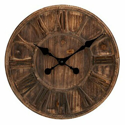 Paris Prix Horloge Murale Bois Chiffres Romains 40cm Naturel