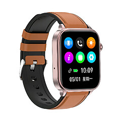 Avis Yonis Montre Connectée Écran Couleur Cuir Bluetooth ECG