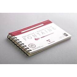 Clairefontaine 96312C Album de papier aquarelle Grain Fin 12 Feuilles Blanc