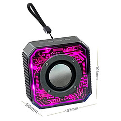 Avis Yonis Mini Enceinte Bluetooth Transparente Haute Précision Avec Lumière RGB Et Subwoofer