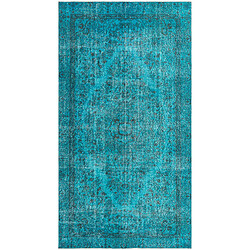 Vidal Tapis de laine 264x142 turquoise Ultra Vintage