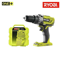 Pack RYOBI Perceuse à percussion 18V Oneplus R18PD3-0 - coffret 127 accessoires de vissage perçage RAK127DDSD 