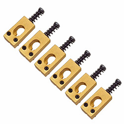 Justgreenbox 6pcs Vintage Brass Guitar Bridge String Selles Guitares Électriques Accessoires, Argent 