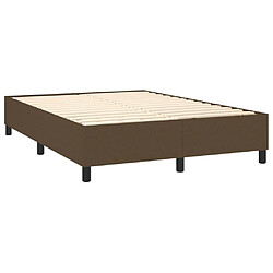 Acheter vidaXL Sommier à lattes de lit matelas et LED Marron foncé 140x190 cm