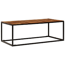 vidaXL Table basse 110x60x40 cm Bois d'acacia solide et acier