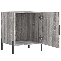 Maison Chic Table de chevet, Table de Nuit pour chambre salon sonoma gris 40x40x50 cm bois d'ingénierie pas cher