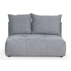 DESIGNWERK Canapé tissu Palace module large 2 coussins gris