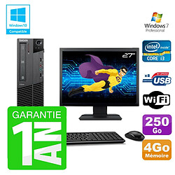 PC Lenovo M91p SFF Intel I3-2120 4Go Disque 250Go Graveur Wifi W7 Ecran 27" · Occasion 