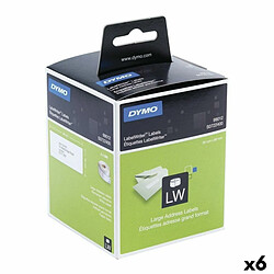 Rouleau d'Étiquettes Dymo 99012 LabelWriter™ 36 x 89 mm Blanc Noir (6 Unités)