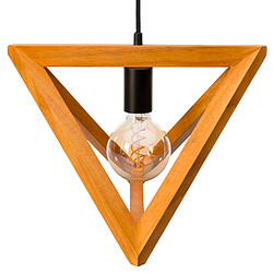 Sampa Suspension design Legno 133cm réglable bois naturel compatible LED