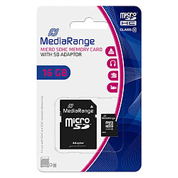 Carte mémoire micro SDHC avec adaptateur 16 Go - classe 10