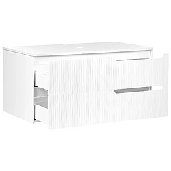 Acheter Beliani Meuble de salle de bain 100 x 52 cm blanc QUINTELA