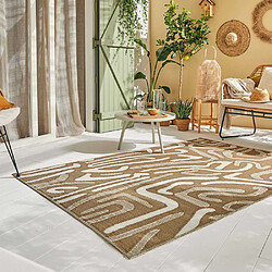 Jardindeco Tapis extérieur en polypropylène Spargi 1741 beige 120 x 160 cm.