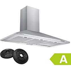 Ciarra CBCS9201 Hotte 90cm 70W 240V 370m³/h 62dB Avec Filtres à Charbon Inox