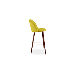 Avis ICONIK INTERIOR Tabouret tapissé en velours - Design scandinave - Evelyne Beige