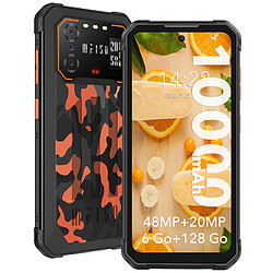 IIIF150 B1 Pro Smartphone Robuste 6Go + 128Go Écran 6,5" FHD+ Caméra 48MP Batterie 10000mAh Android 12 GPS NFC Double SIM 4G - Orange