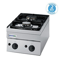 TECNOINOX Plaque de cuisson - top 2 feux vifs gaz - gamme 600 