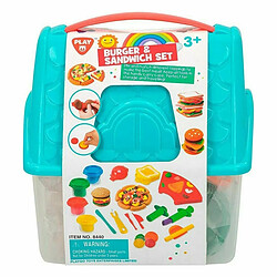 Playgo Pâte à modeler en argile Colorbaby Burger & Sandwich Multicouleur (19 Pièces)