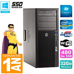 PC HP WorkStation Z210 Tour Xeon E3-1240 RAM 32Go SSD 480Go Graveur DVD Wifi W7