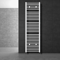 LuxeBath Radiateur de salle de bain Sahara Raccord latéral sèche-serviettes Blanc 50x180cm