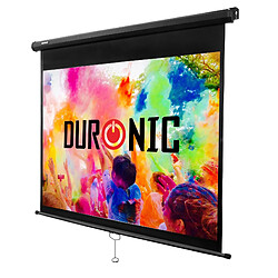 Duronic MPS60 4/3 Ecran de Projection à Déroulement Manuel – 60 Pouces ou 122 x 91 cm – Format d'Image de 4:3 – Fixation Murale ou au Plafond – Home-Cinema, Salle de Conférences, Salle de Classe