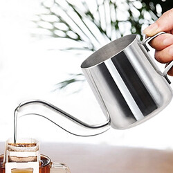 Wewoo Pot de café de dégoulinement de main d'acier inoxydable 304 de bec long étroit de 250ML avec l'oreille accrochante