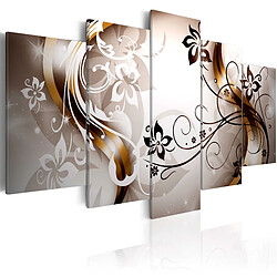 Decoshop26 Tableau toile de décoration murale impression premium en 5 parties sur châssis en bois motif Délicatesse harmonieuse 200x100 cm 11_0012794 